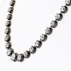 Euros 18K Yellow Gold Silver Old European Repro Necklace 46 15cttw Necklace - 4390922