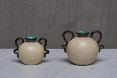 Eva Jancke Bj rk Pair of Eva Jancke Bj rk Ceramic Vases in Two Sizes Bo Fajans Sweden 1930s - 4334460
