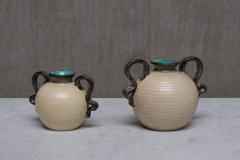 Eva Jancke Bj rk Pair of Eva Jancke Bj rk Ceramic Vases in Two Sizes Bo Fajans Sweden 1930s - 4334462