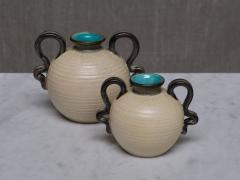 Eva Jancke Bj rk Pair of Eva Jancke Bj rk Ceramic Vases in Two Sizes Bo Fajans Sweden 1930s - 4334463