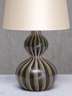 Eva Johannes Andersen Eva Johannes Andersen Hand Painted Ceramic Table Lamp Denmark 1950s - 4718869