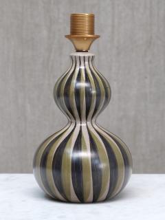Eva Johannes Andersen Eva Johannes Andersen Hand Painted Ceramic Table Lamp Denmark 1950s - 4718875