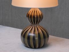 Eva Johannes Andersen Eva Johannes Andersen Hand Painted Ceramic Table Lamp Denmark 1950s - 4718876