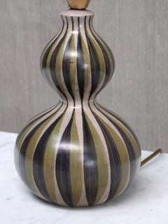 Eva Johannes Andersen Eva Johannes Andersen Hand Painted Ceramic Table Lamp Denmark 1950s - 4718879