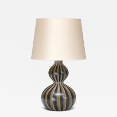 Eva Johannes Andersen Eva Johannes Andersen Hand Painted Ceramic Table Lamp Denmark 1950s - 4718974