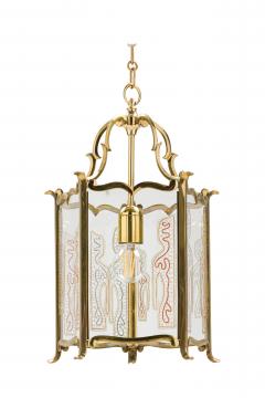 Eva Petric Eva Petric Brass Lobmeyr Lantern with Engraved Idrija Lace Art Piece 2024 - 4274927