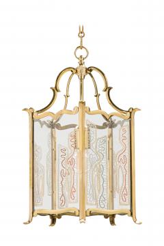 Eva Petric Eva Petric Brass Lobmeyr Lantern with Engraved Idrija Lace Art Piece 2024 - 4274928