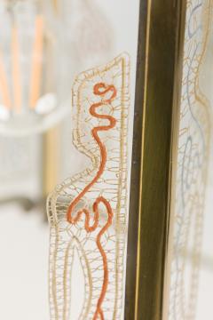 Eva Petric Eva Petric Brass Lobmeyr Lantern with Engraved Idrija Lace Art Piece 2024 - 4274931