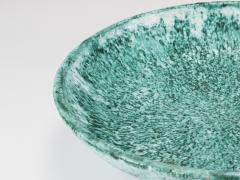 Eva Ruffoni Eva Ruffoni Large Turquoise Ceramic Art Fruit Bowl 15 Diameter Italy 1980s - 4313216