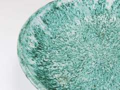 Eva Ruffoni Eva Ruffoni Large Turquoise Ceramic Art Fruit Bowl 15 Diameter Italy 1980s - 4313231