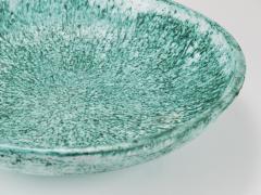 Eva Ruffoni Eva Ruffoni Large Turquoise Ceramic Art Fruit Bowl 15 Diameter Italy 1980s - 4313238