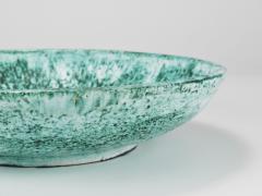 Eva Ruffoni Eva Ruffoni Large Turquoise Ceramic Art Fruit Bowl 15 Diameter Italy 1980s - 4313249