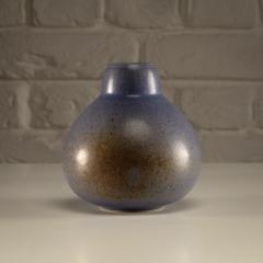 Eva St hr Nielsen Saxbo Vase in Blue Hare s Fur Glaze Denmark 1930 1949 - 4638980