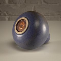Eva St hr Nielsen Saxbo Vase in Blue Hare s Fur Glaze Denmark 1930 1949 - 4638988