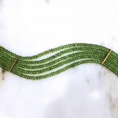 Eva Steinberg Eva Steinberg Germany Green Peridot Diamond Multistrand Artisan Bracelet - 4701211