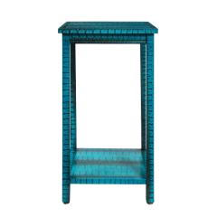 Evan Lobel Lobel Originals 2 Tier Side Table in Exotic Blue Snake Skin New  - 2104093