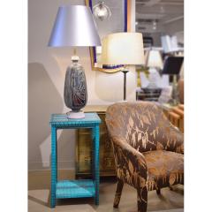 Evan Lobel Lobel Originals 2 Tier Side Table in Exotic Blue Snake Skin New  - 2106256