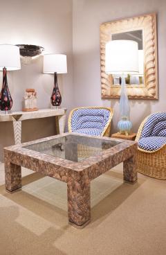 Evan Lobel Lobel Originals Nautilus Coffee Table In Lacquered Shells and Steel Sabots - 1171519