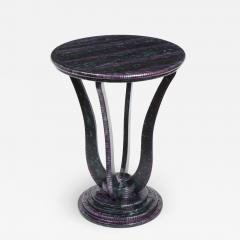 Evan Lobel Lobel Originals Pedestal Side Table in Exotic Snake Skin New  - 2106105