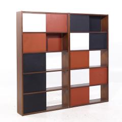 Evans Clark Evans Clark for Glenn of California Mid Century Walnut Room Divider Bookshelf - 4152332