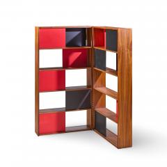 Evans Clark Evans Clark for Glenn of California Mid Century Walnut Room Divider Bookshelf - 4585505
