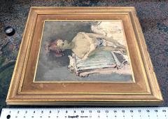 Eveline Ness Wife of Eliot Ness Mid Century Portrait of Woman With Off the Shoulder Dress - 4472263