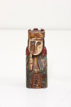 Evelyn Ackerman Pair of Wooden Queen and King Bookends - 854015