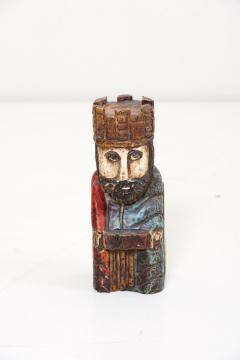 Evelyn Ackerman Pair of Wooden Queen and King Bookends - 854016