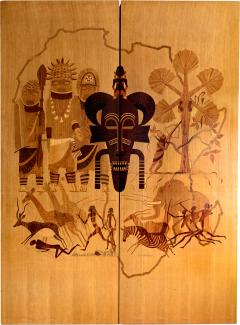 Ewald Dahlskog EWALD DAHLSKOG AFRICA MARQUETRY PANELS 1938 - 3291918