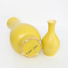 Ewald Dahlskog EWALD DAHLSKOG YELLOW VASES FOR BO FAJANS SWEDEN 1930S - 1115379