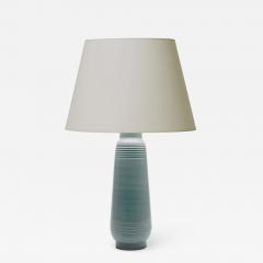 Ewald Dahlskog Tall pale blue table lamp by Ewald Dahlskog - 981989