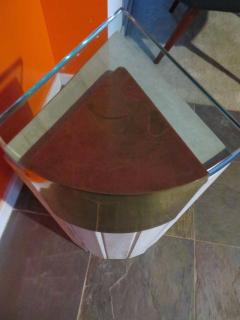 Excellent Springer style Travertine Side or End Table Midcentury - 1557912