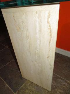 Excellent Springer style Travertine Side or End Table Midcentury - 1557915