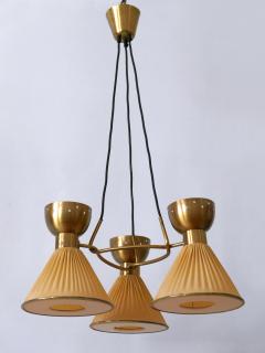 Exceptional 6 Flamed Mid Century Modern Pendant Lamp or Chandelier Sweden 1950s - 3874681