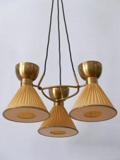 Exceptional 6 Flamed Mid Century Modern Pendant Lamp or Chandelier Sweden 1950s - 3874688