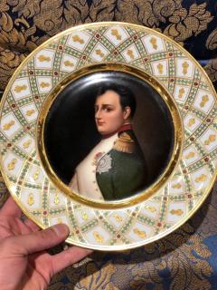 Exceptional Antique Hand Painted Royal Vienna Porcelain Plate of Napoleon - 935791