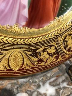 Exceptional Antique Hand Painted Royal Vienna Porcelain Plate with Raised Gold - 935826