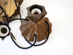Exceptional Art Deco Cubist Brass Chandelier or Pendant Lamp 1920s - 2210078
