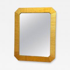 Exceptional Bamboo Modern Mirror with Brass Inner Frame - 881378
