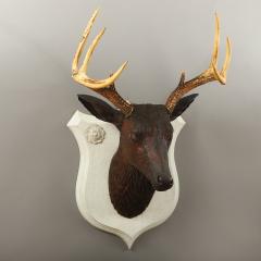 Exceptional Carved Deer Head Plaque - 4533225