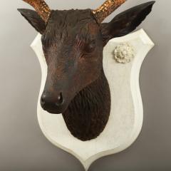 Exceptional Carved Deer Head Plaque - 4533227