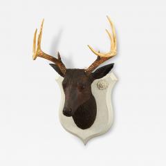 Exceptional Carved Deer Head Plaque - 4533955