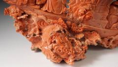 Exceptional Chinese Carved Coral Figural Group of a Boat with Eight Immortals - 986096