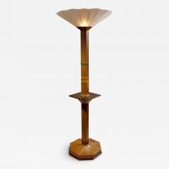 Exceptional Copper Malachite Bakelite and Glass Design Standard Lamp - 3302361