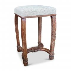 Exceptional Custom Pair of Swedish Art Nouveau Stools in Oak - 1963413