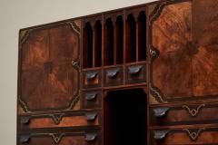 Exceptional Desk in Mahogany Walnut Ebony and Brass Early 20th Century - 4582706