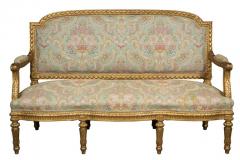 Exceptional French Louis XVI Style Five Piece Gilt wood Salon Suite Set - 1094884