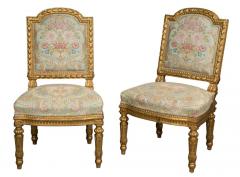 Exceptional French Louis XVI Style Five Piece Gilt wood Salon Suite Set - 1094886