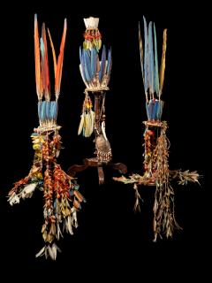 Exceptional Group of Three Amazonian Ceremonial Feather Headdresses - 4492146