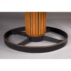 Exceptional Italian Fruitwood and Glass Pedestal Table 1950s - 297314